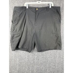 Chaps Mens Black Stretch Cargo Shorts Size 42 Performance Zip Pockets Golf